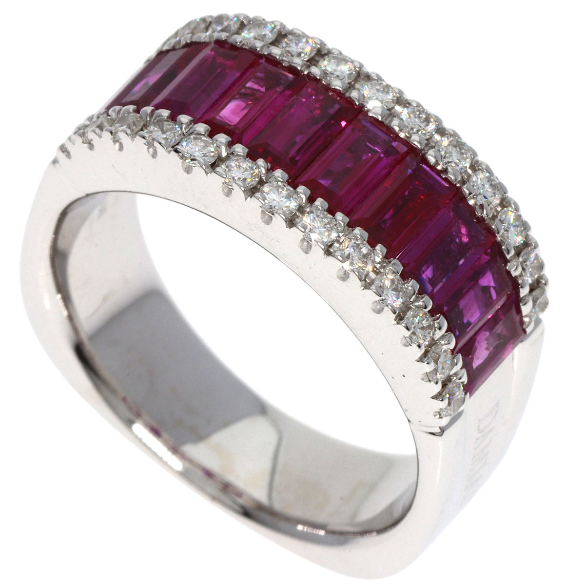 Damiani   Ring Mystery Setting Ruby Diamond K18 White Gold Ladies