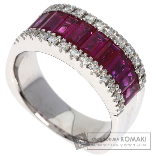 Damiani   Ring Mystery Setting Ruby Diamond K18 White Gold Ladies