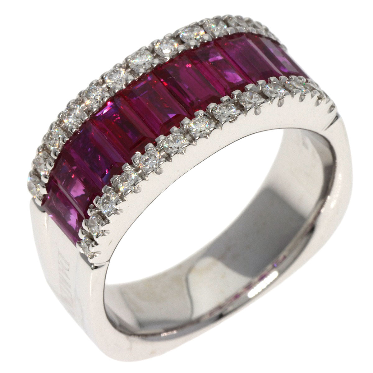 Damiani   Ring Mystery Setting Ruby Diamond K18 White Gold Ladies