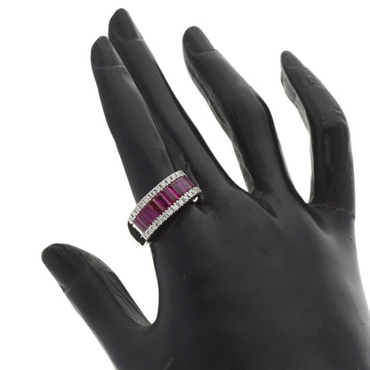 Damiani   Ring Mystery Setting Ruby Diamond K18 White Gold Ladies