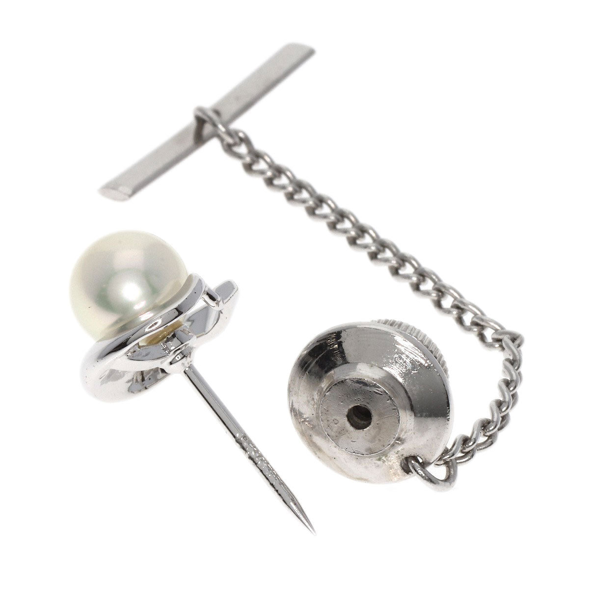 MIKIMOTO   Tie pin Pearl Pearl Silver mens