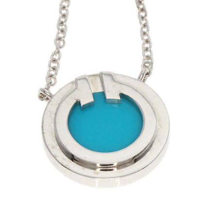 TIFFANY&Co.   Necklace T TWO Turquoise Circle 2022 Christmas Limited K18 White Gold Ladies