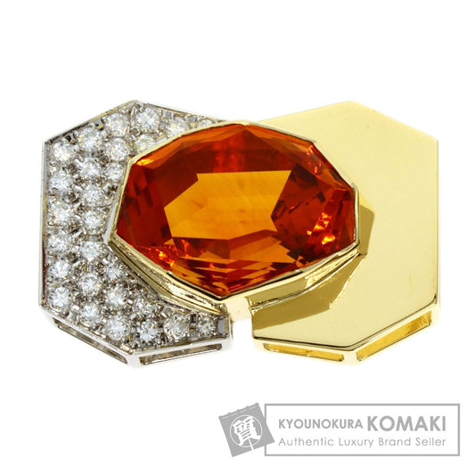 TASAKI   Brooch Citrin Diamond K18 Yellow Gold PT900Ladies