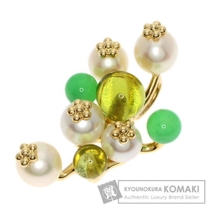 TASAKI   Pendant top Pearl Pearl colored stones K18 Yellow Gold Ladies