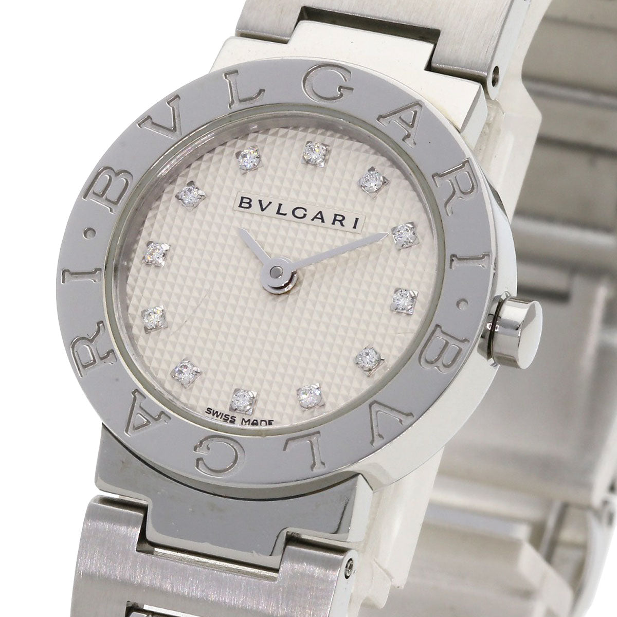 BVLGARI BVLGARI BVLGARI 12P Diamond Watches BB23SS Stainless Steel/Stainless Steel Ladies