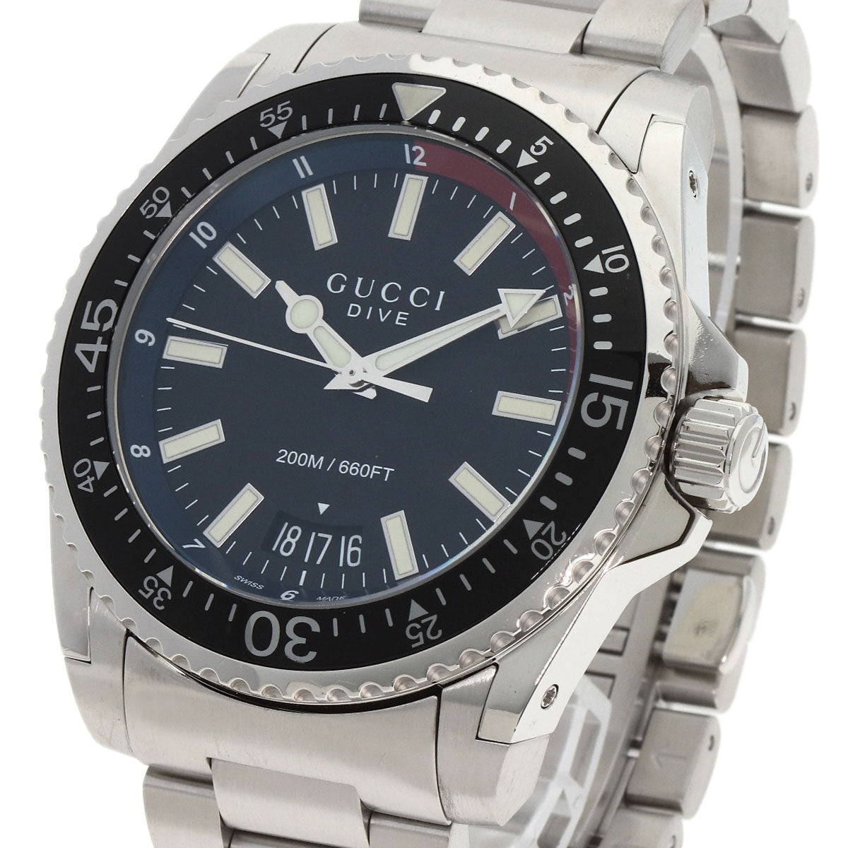 GUCCI Dive DIVE Watches YA136.2 Stainless Steel/Stainless Steel mens