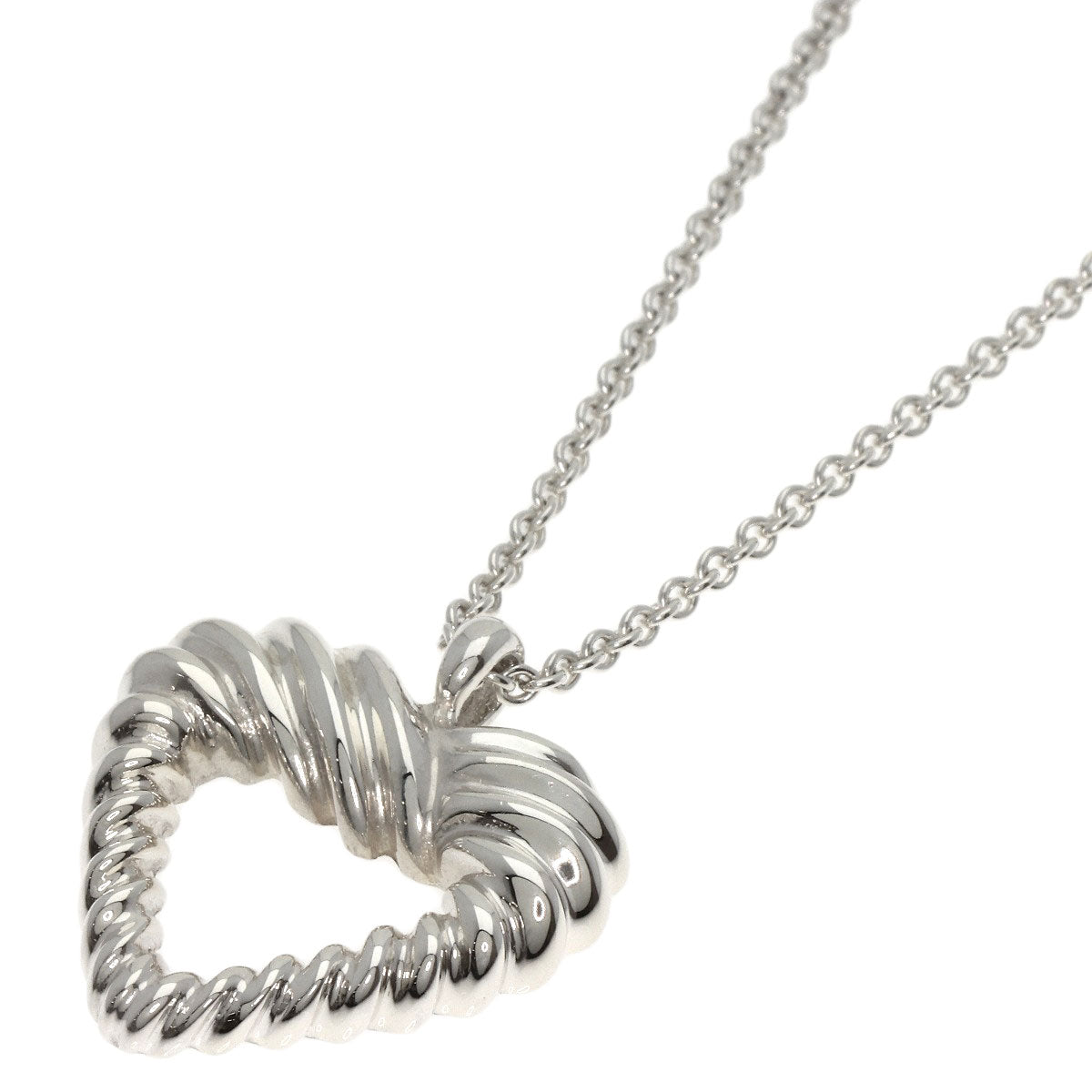 TIFFANY&Co.   Necklace Twist heart Silver Ladies