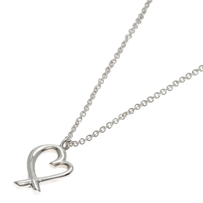 TIFFANY&Co.   Necklace Rubbing Heart Small Silver Ladies