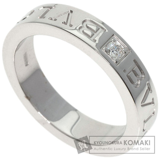 BVLGARI   Ring Double logo 1P Diamond K18 White Gold Ladies