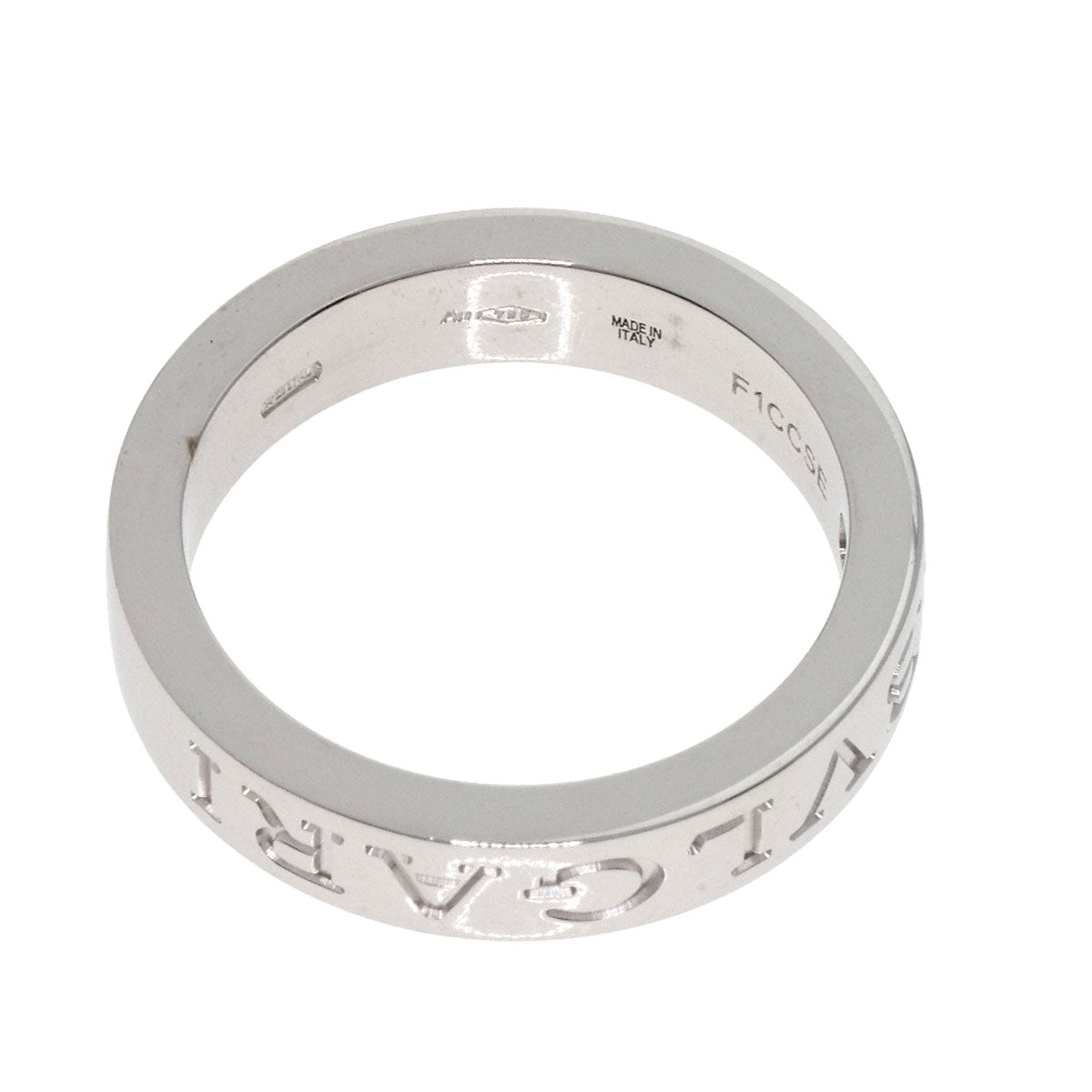 BVLGARI   Ring Double logo 1P Diamond K18 White Gold Ladies