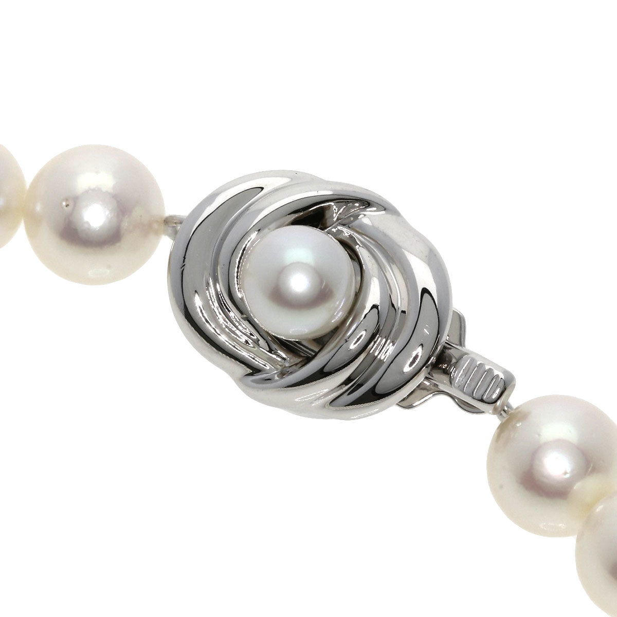 TASAKI   Necklace Akoya Pearl Pearl Earring Set Silver Ladies