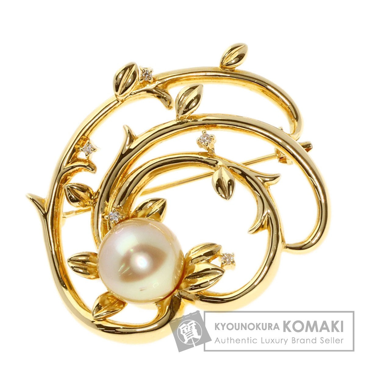 TASAKI   Brooch South SeaPearl Diamond K18 Yellow Gold Ladies