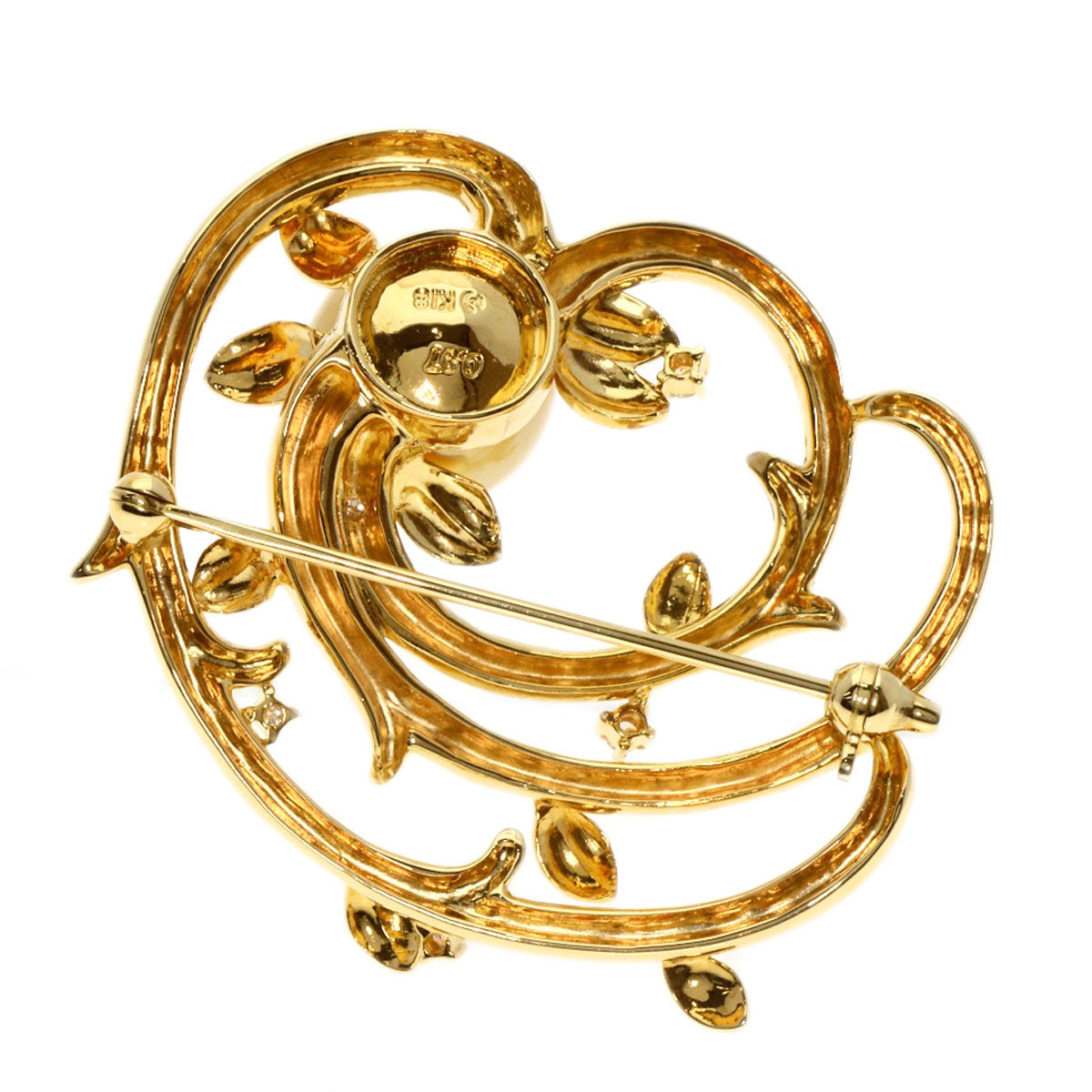 TASAKI   Brooch South SeaPearl Diamond K18 Yellow Gold Ladies