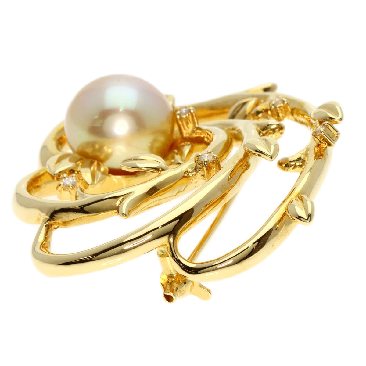 TASAKI   Brooch South SeaPearl Diamond K18 Yellow Gold Ladies