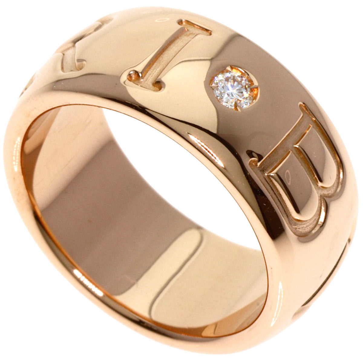 BVLGARI   Ring Monologo Ring 1P Diamond #49 K18 Pink Gold Ladies