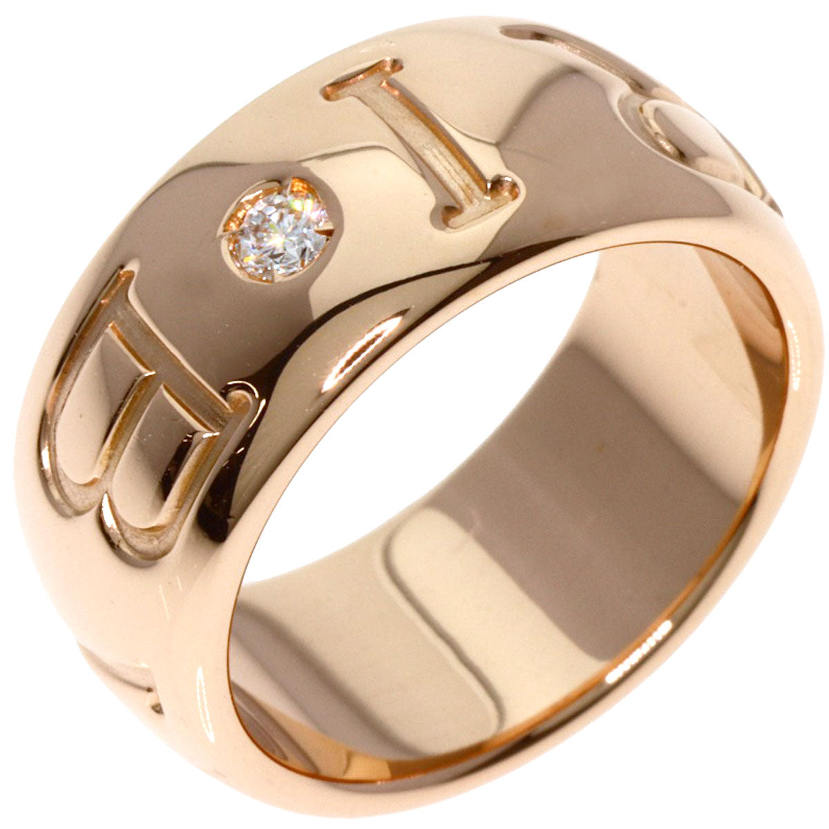 BVLGARI   Ring Monologo Ring 1P Diamond #49 K18 Pink Gold Ladies