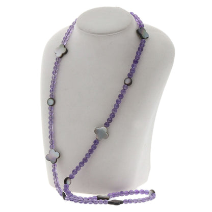 Golden Pearl Pearl Lapis Lazuli & Azure stone Amethyst 3-piece set Necklace Metal  g　Ladies