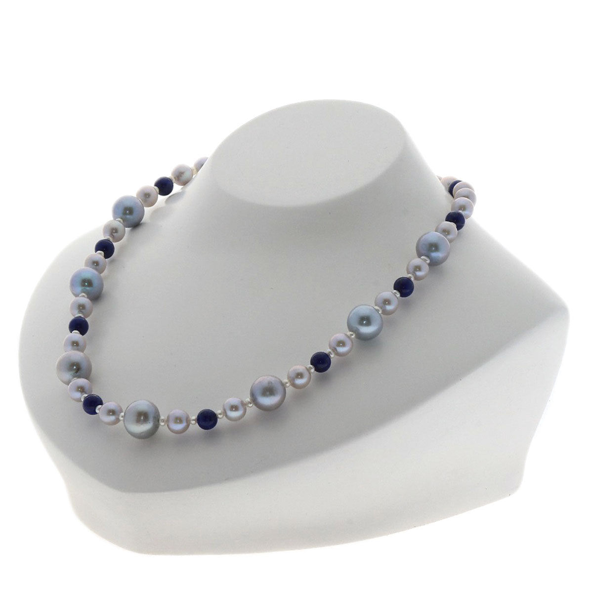 Golden Pearl Pearl Lapis Lazuli & Azure stone Amethyst 3-piece set Necklace Metal  g　Ladies