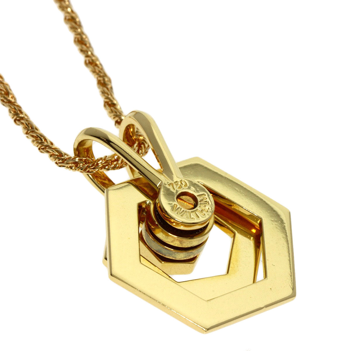 WALTHAM   Necklace swing diamond K18 Yellow Gold Ladies