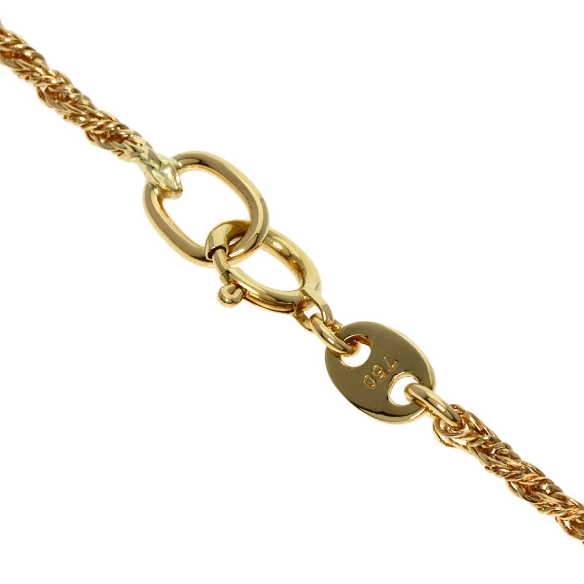 WALTHAM   Necklace swing diamond K18 Yellow Gold Ladies