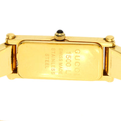 GUCCI Square face Watches 1500L Gold Plated/Gold Plated Ladies