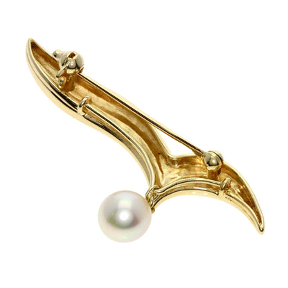 MIKIMOTO   Brooch Pearl Pearl K14 Yellow Gold Ladies