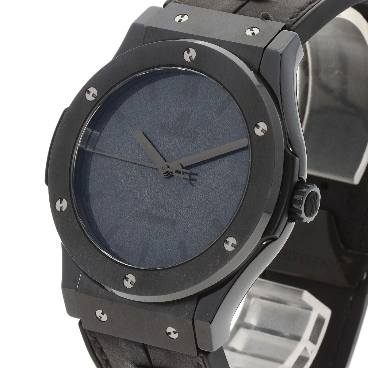 HUBLOT Classic Fusion Berluti Limited to 500 pieces Watches 511.CM.0500.VR.BER16 Titanium/Ceramic/Leather x rubber mens