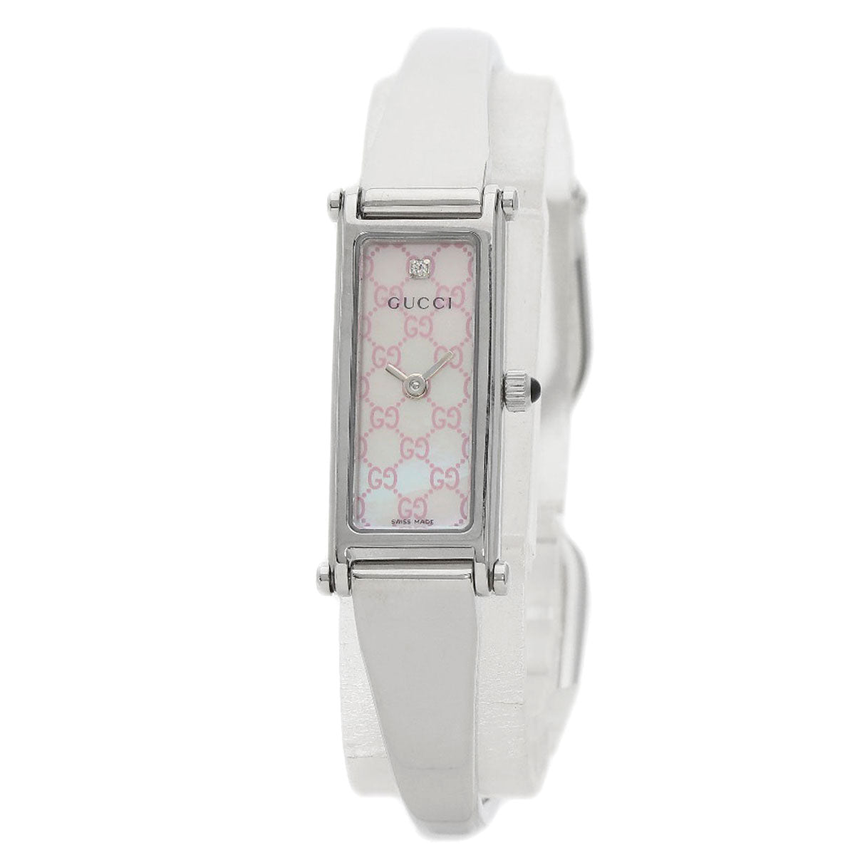 GUCCI GG square face bangle Watches 1500L Stainless Steel/Stainless Steel Ladies