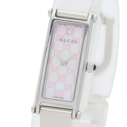 GUCCI GG square face bangle Watches 1500L Stainless Steel/Stainless Steel Ladies