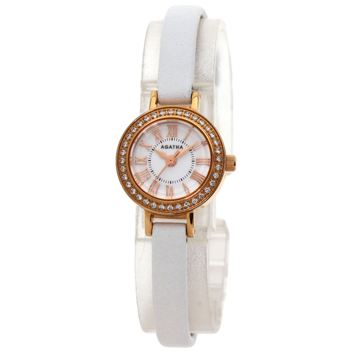 AGATHA Round face Watches  PGP/Leather Ladies
