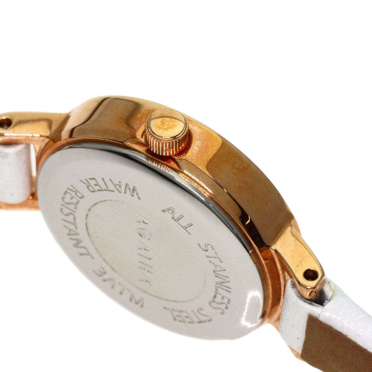 AGATHA Round face Watches  PGP/Leather Ladies