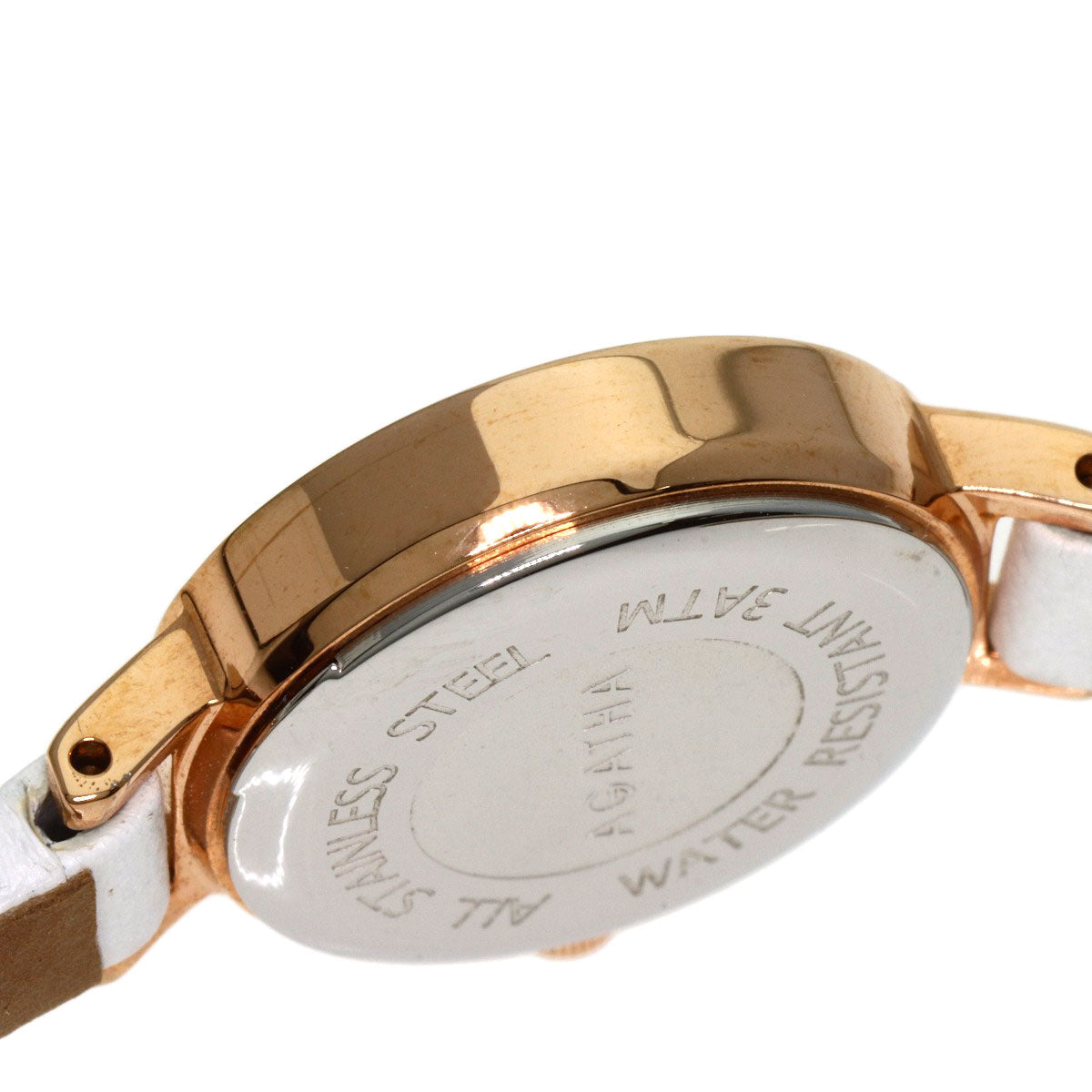 AGATHA Round face Watches  PGP/Leather Ladies