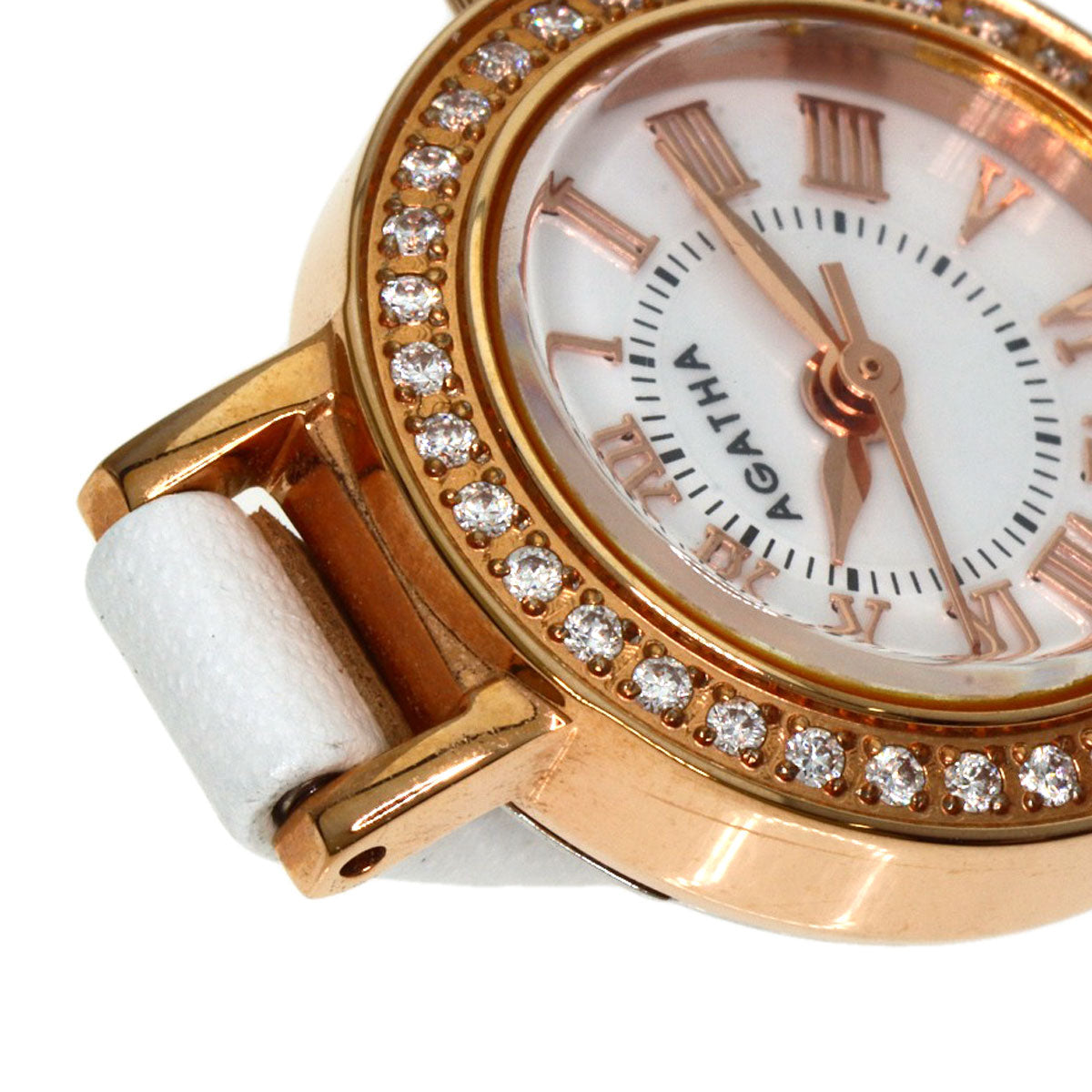 AGATHA Round face Watches  PGP/Leather Ladies