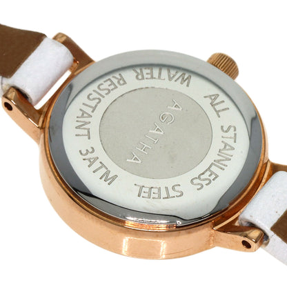 AGATHA Round face Watches  PGP/Leather Ladies