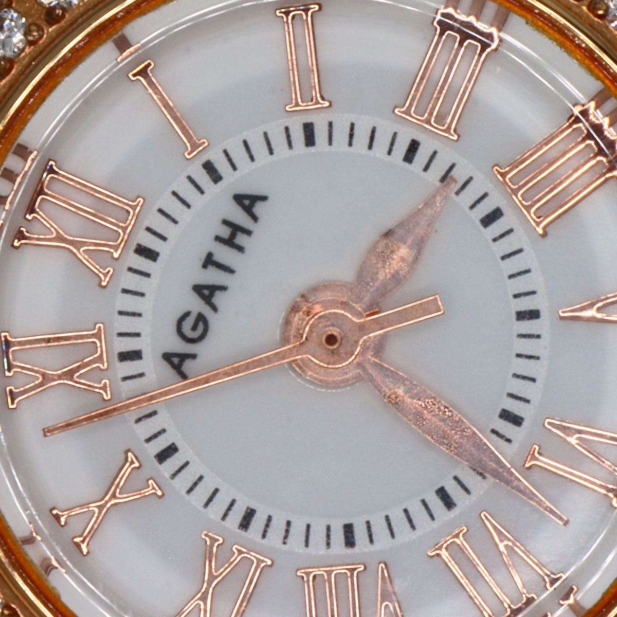 AGATHA Round face Watches  PGP/Leather Ladies