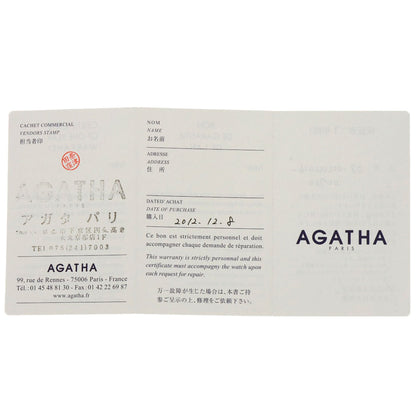 AGATHA Round face Watches  PGP/Leather Ladies