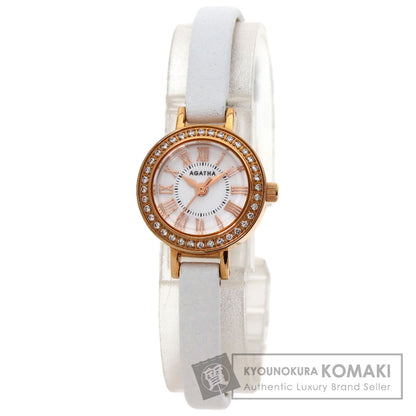 AGATHA Round face Watches  PGP/Leather Ladies