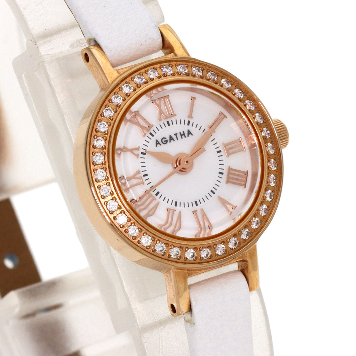 AGATHA Round face Watches  PGP/Leather Ladies