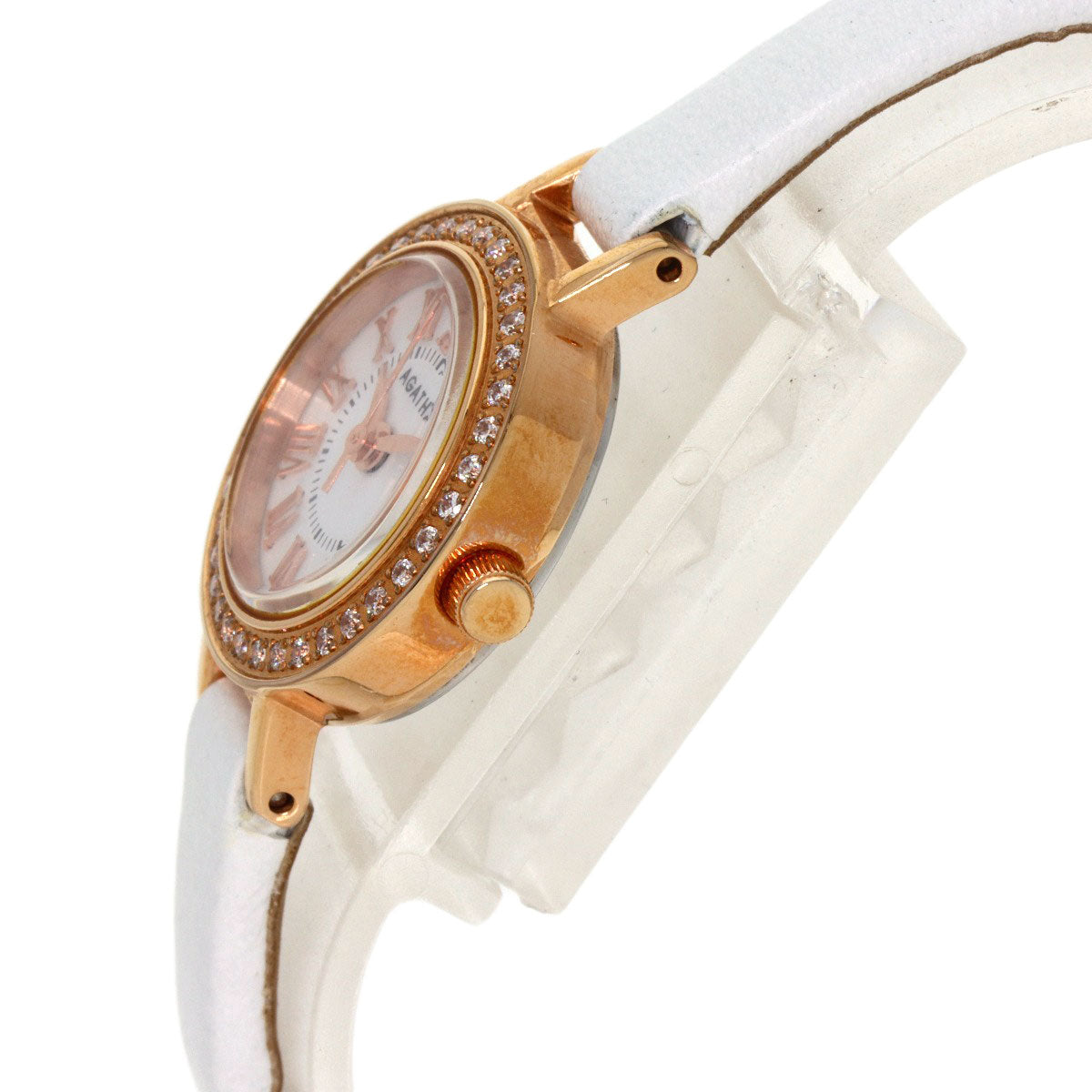 AGATHA Round face Watches  PGP/Leather Ladies