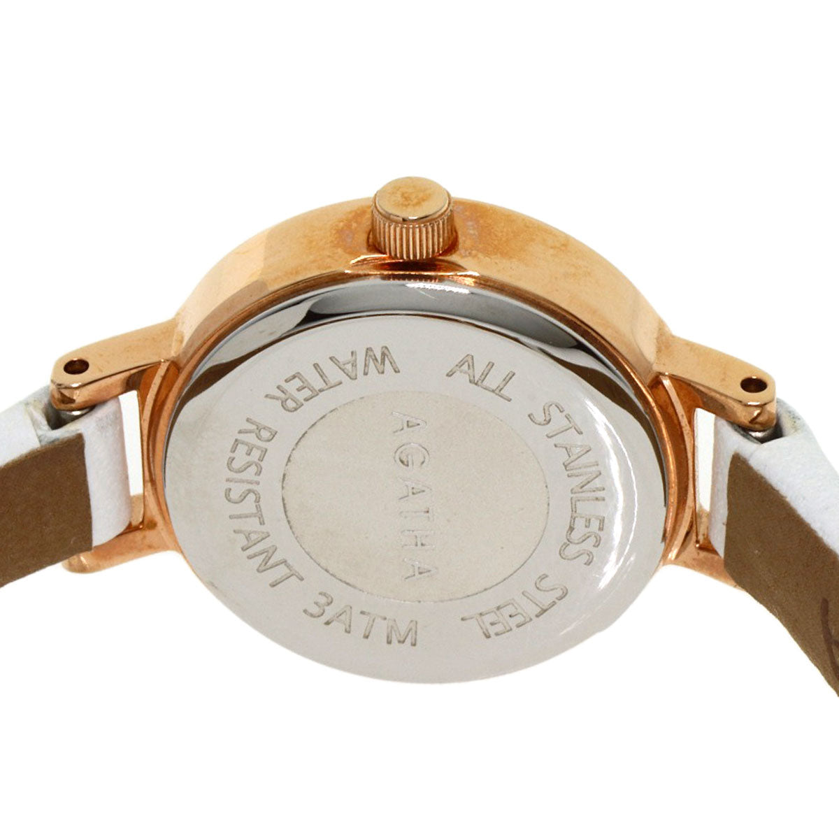 AGATHA Round face Watches  PGP/Leather Ladies