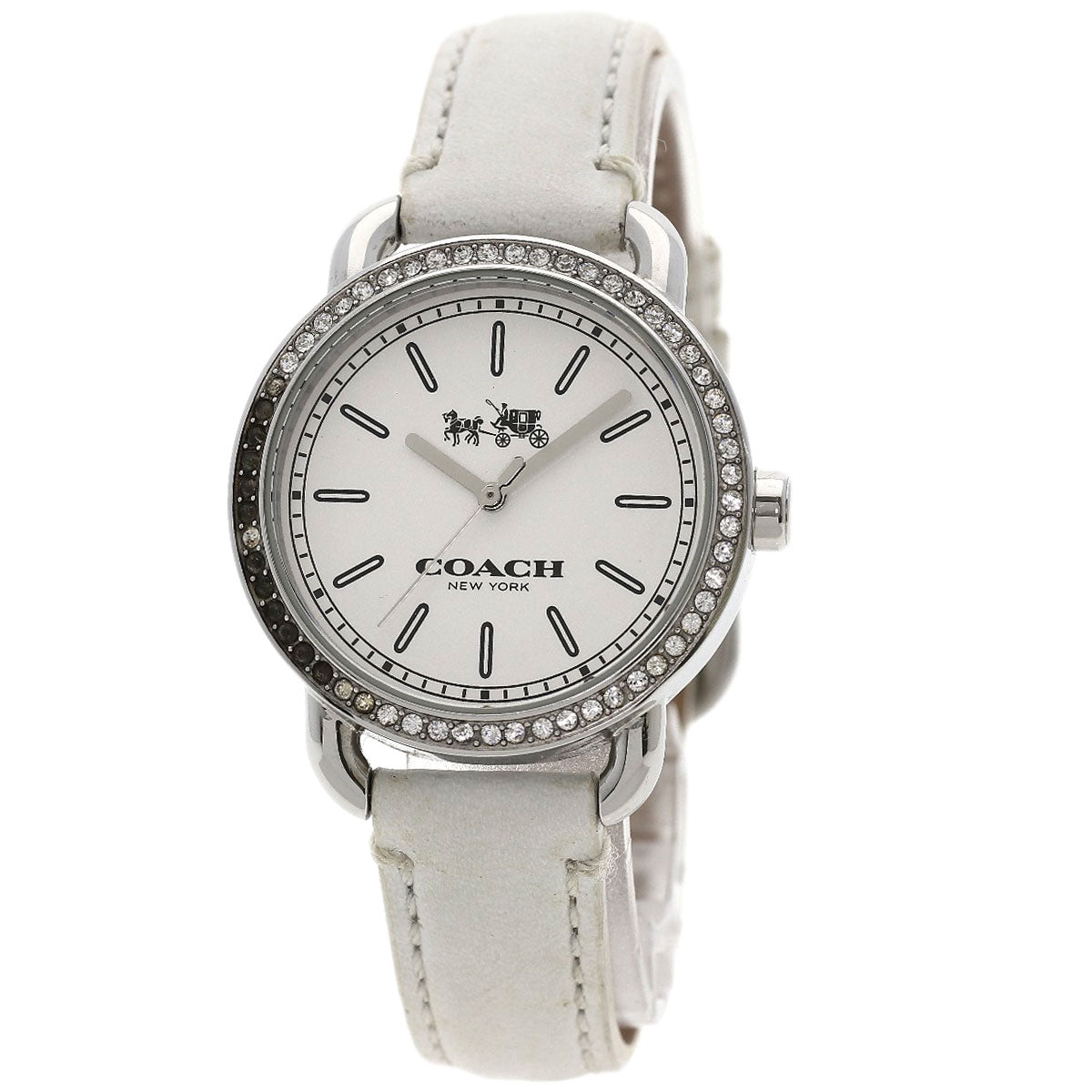 COACH Square face Watches CA.105.7.14 Stainless Steel/Leather Ladies