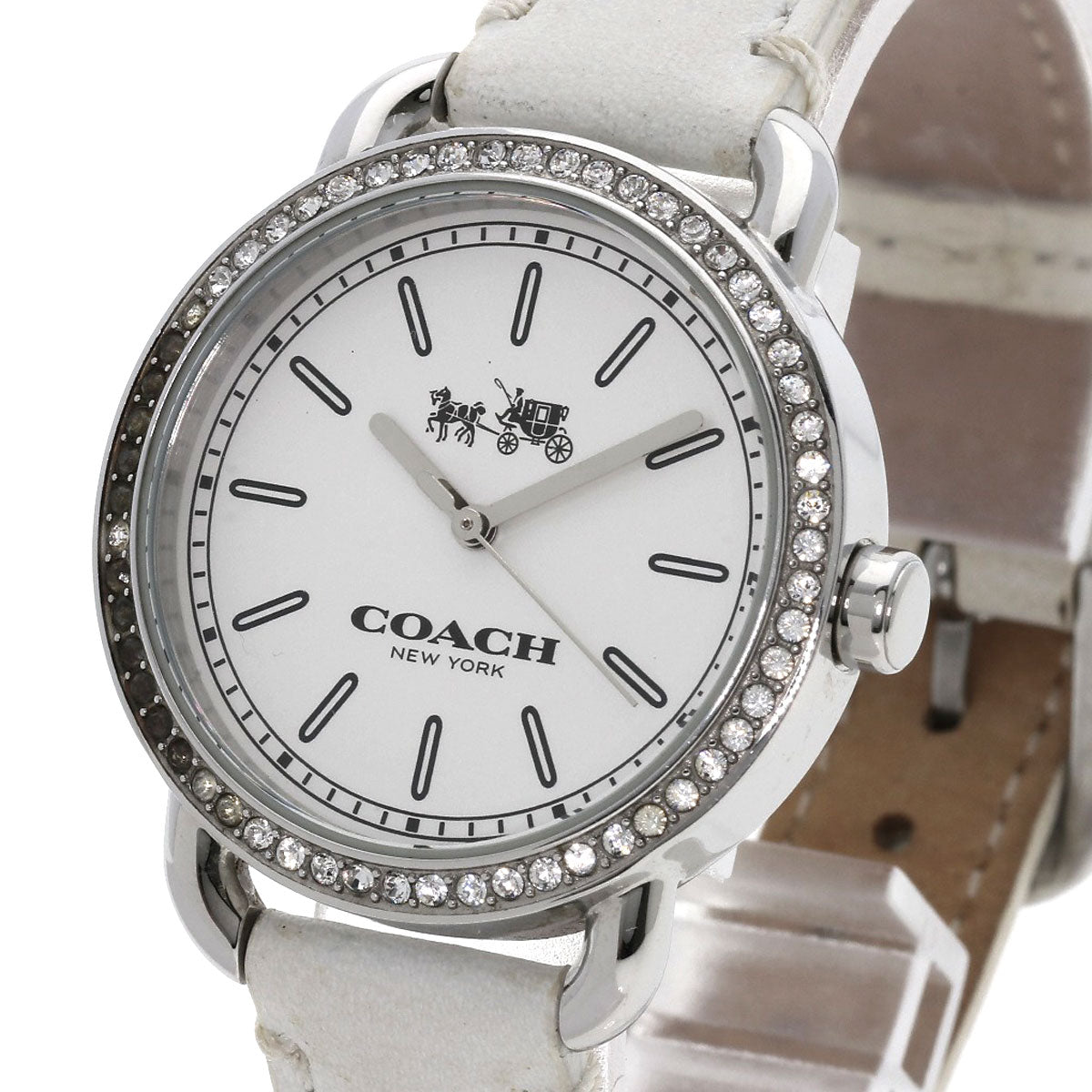 COACH Square face Watches CA.105.7.14 Stainless Steel/Leather Ladies