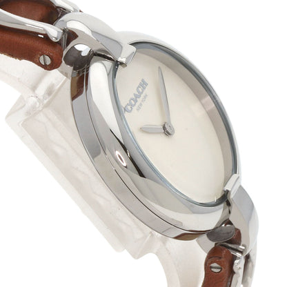 COACH Round face Watches CA127.7.14.1644 Stainless Steel/SSxLeather Ladies