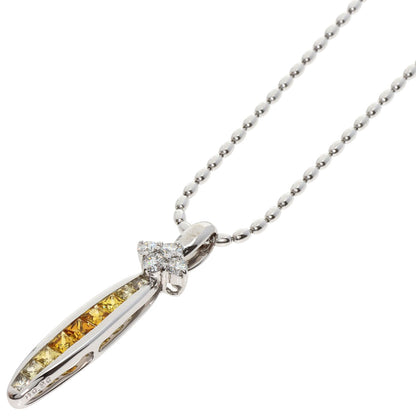 Jeunet   Necklace Yellow sapphire Diamond K18 White Gold Ladies