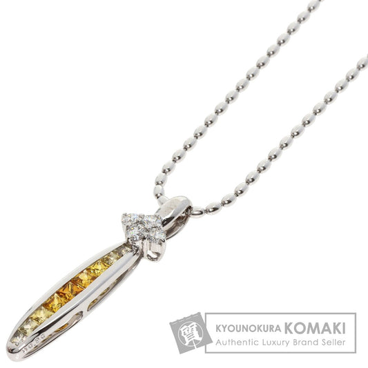 Jeunet   Necklace Yellow sapphire Diamond K18 White Gold Ladies