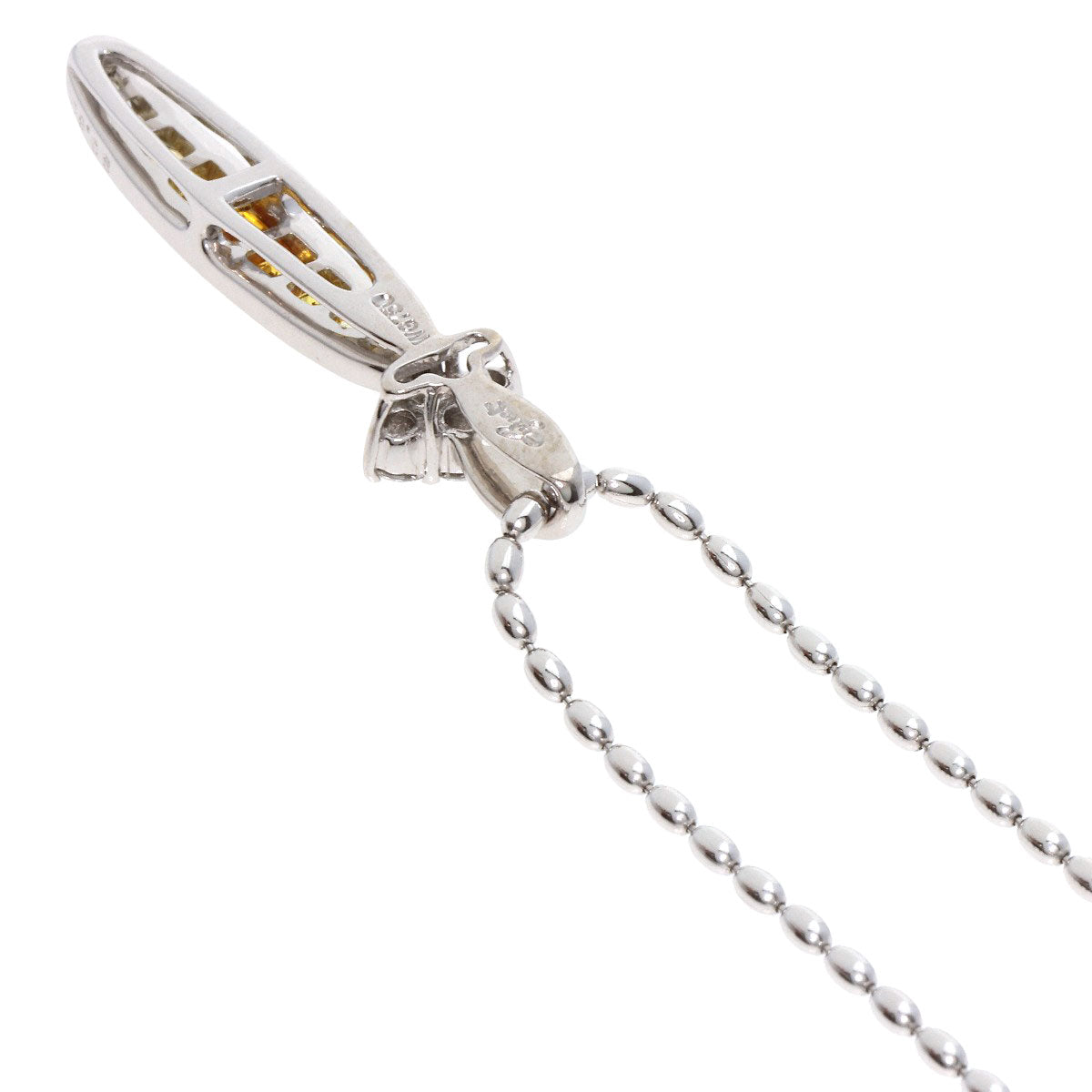 Jeunet   Necklace Yellow sapphire Diamond K18 White Gold Ladies