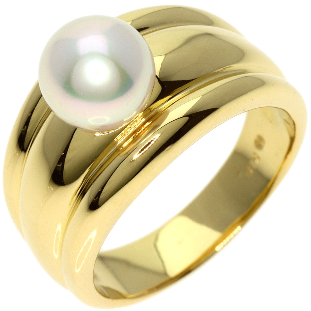 MIKIMOTO   Ring Pearl Pearl K18 Yellow Gold Ladies