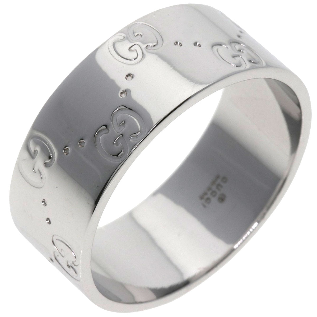 GUCCI   Ring GG icon wide K18 White Gold mens