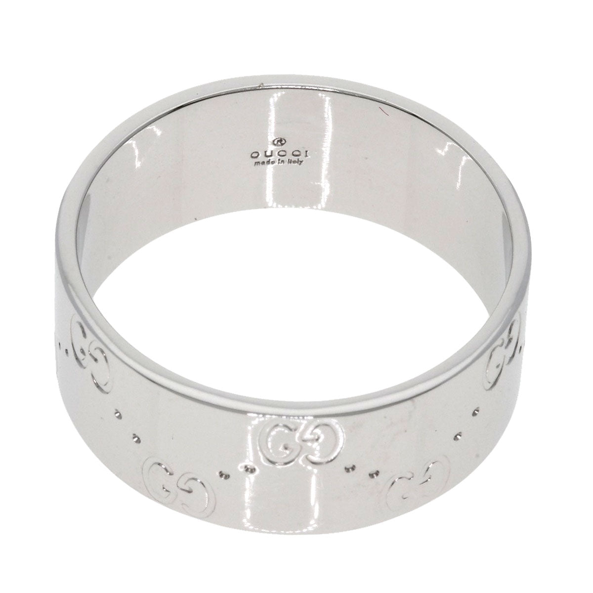 GUCCI   Ring GG icon wide K18 White Gold mens