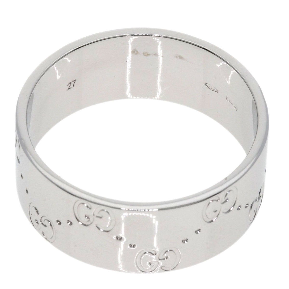 GUCCI   Ring GG icon wide K18 White Gold mens